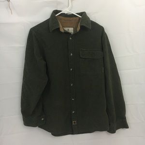 Dark green fleece flannel